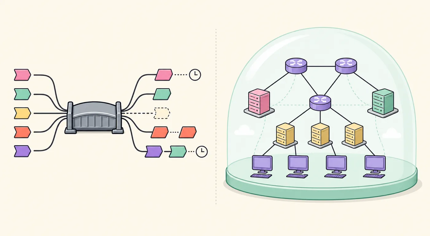Editorial comparison between real traffic emulation and modeled network simulation